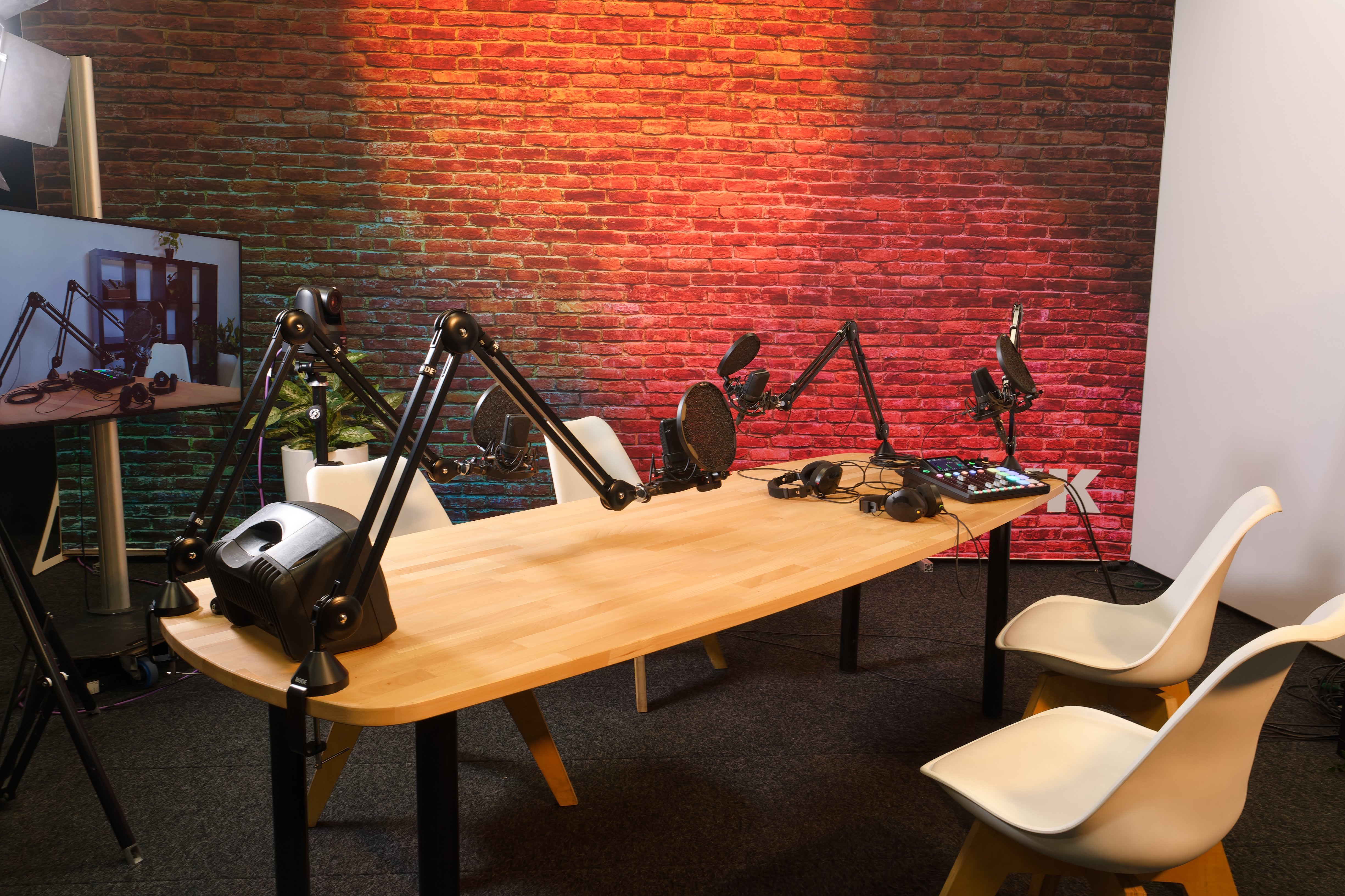 Studio podcastsetting Studio podcastsetting